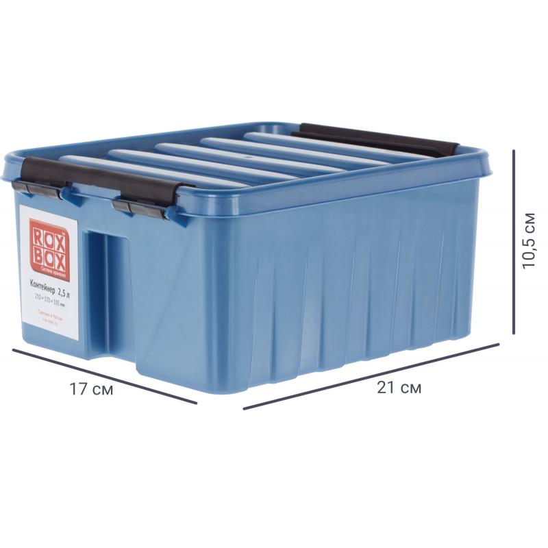 Контейнер Rox Box 21x17x10.5 см 2.5 л пластик қақпақпен түсі көк