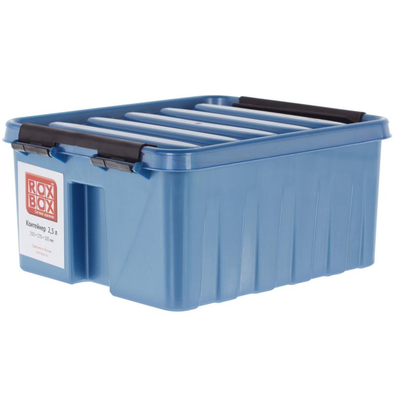 Контейнер Rox Box 21x17x10.5 см 2.5 л пластик қақпақпен түсі көк