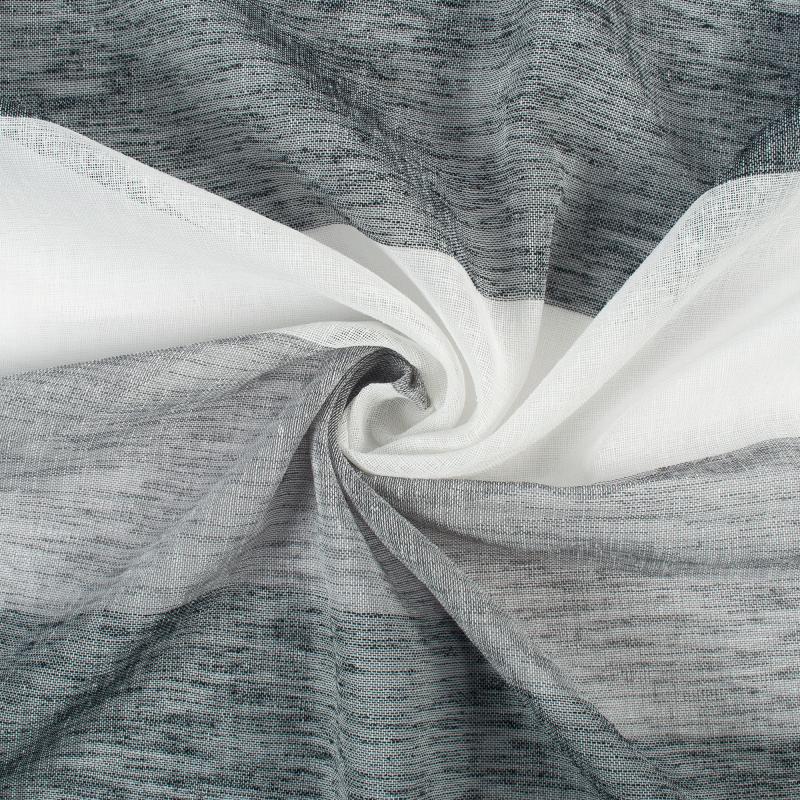 Тюль Крупные полосы 295 см цвет серый