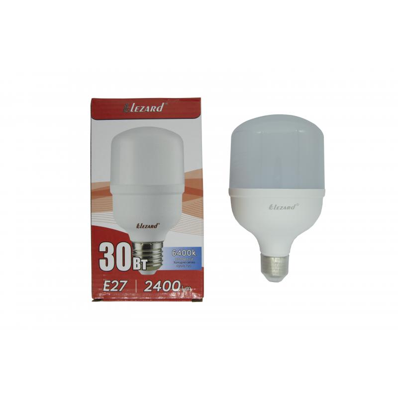 Лампа светодиодная Lezard E27 220 В 30 Вт груша матовая холодный белый свет