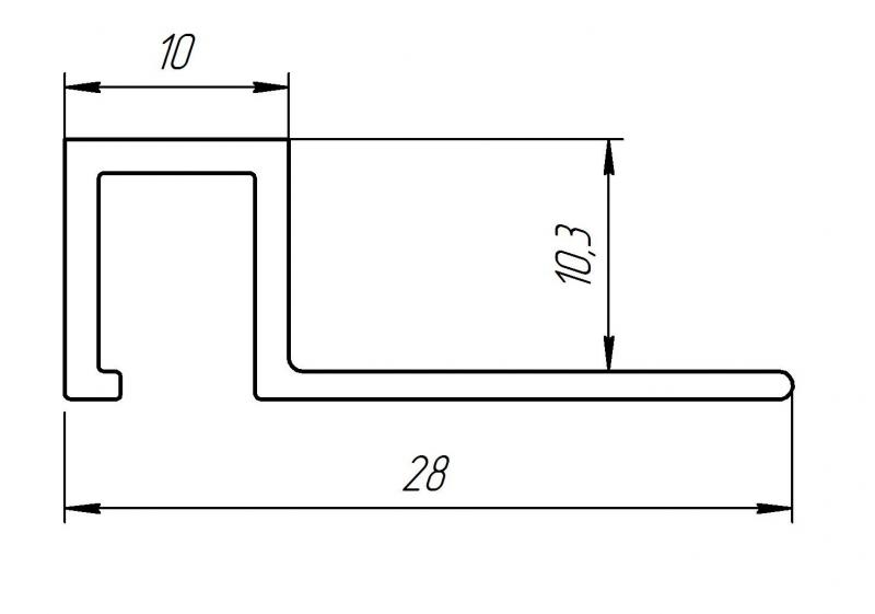 Уголок окантовочный Alprofi 1x270 см цвет серебро