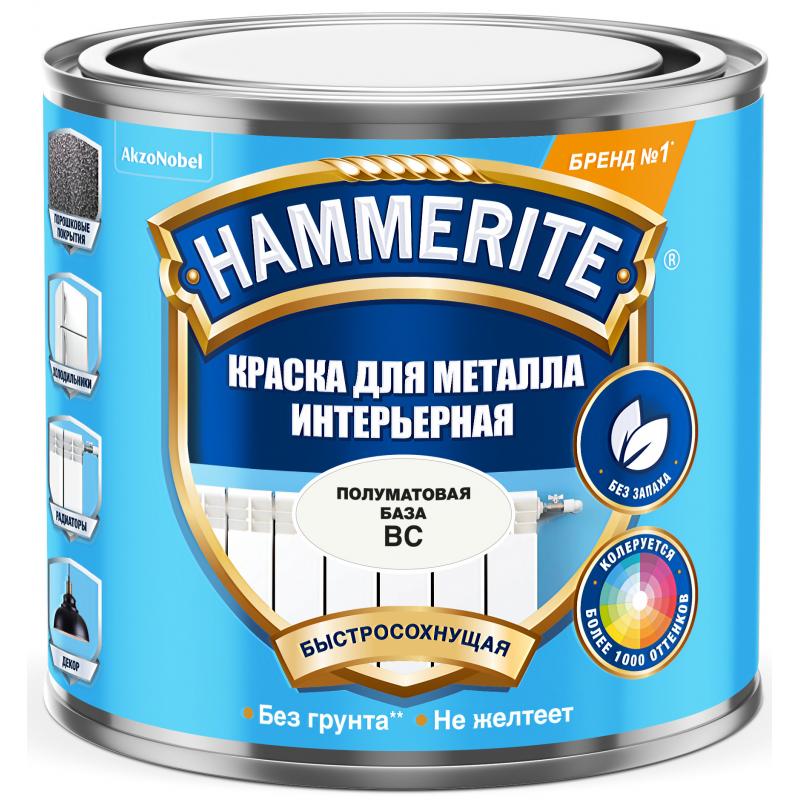 Бояу колерлеуге арналған метал үшін Hammerite жартылай күңгірт мөлдір негіз BC 0.5 л