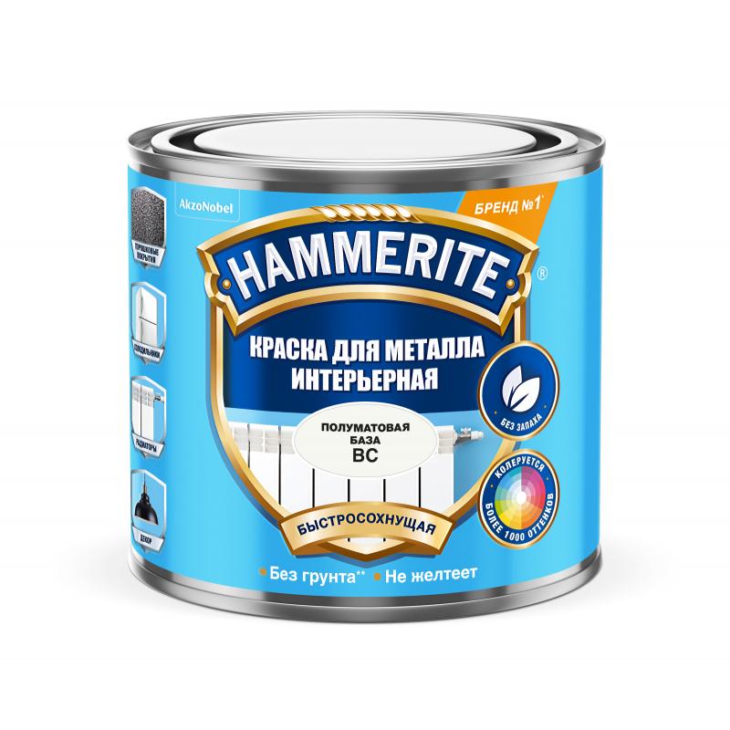 Бояу колерлеуге арналған метал үшін Hammerite жартылай күңгірт мөлдір негіз BC 0.5 л
