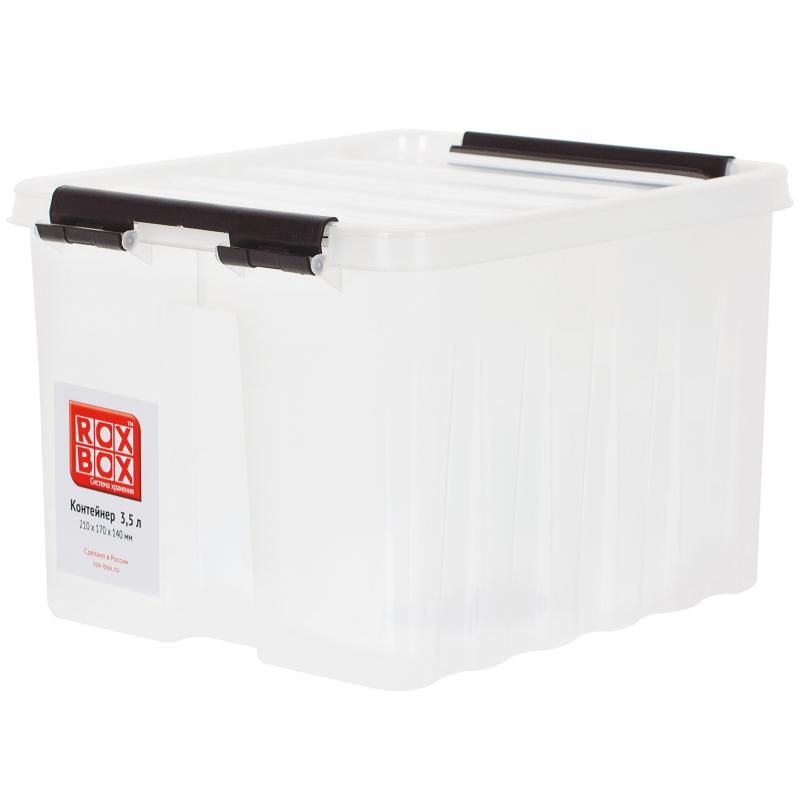 Контейнер Rox Box 21x17x14 см 3.5 л пластик қақпақпен түсі мөлдір