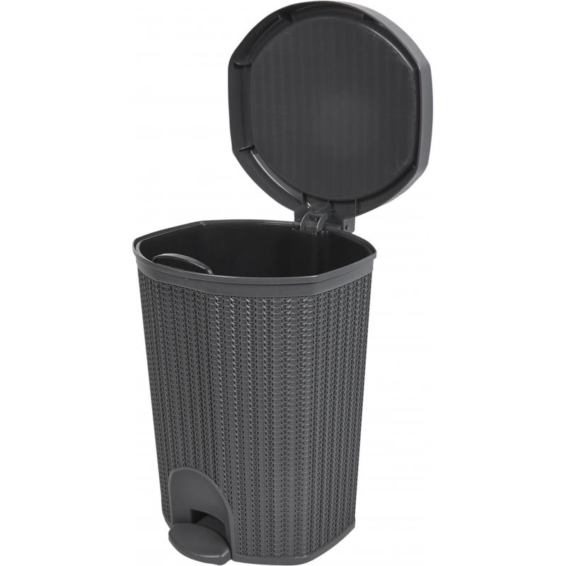 Контейнер для мусора Idea Вязание 18 л цвет черный