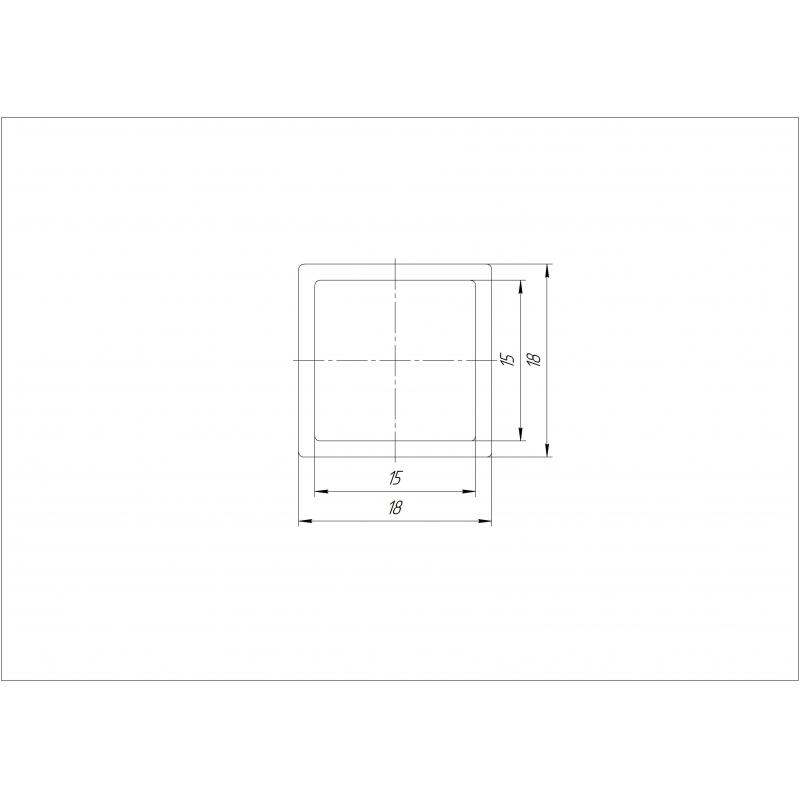 Базалық профиль 18x18x1000 мм, алюминий, қара муар