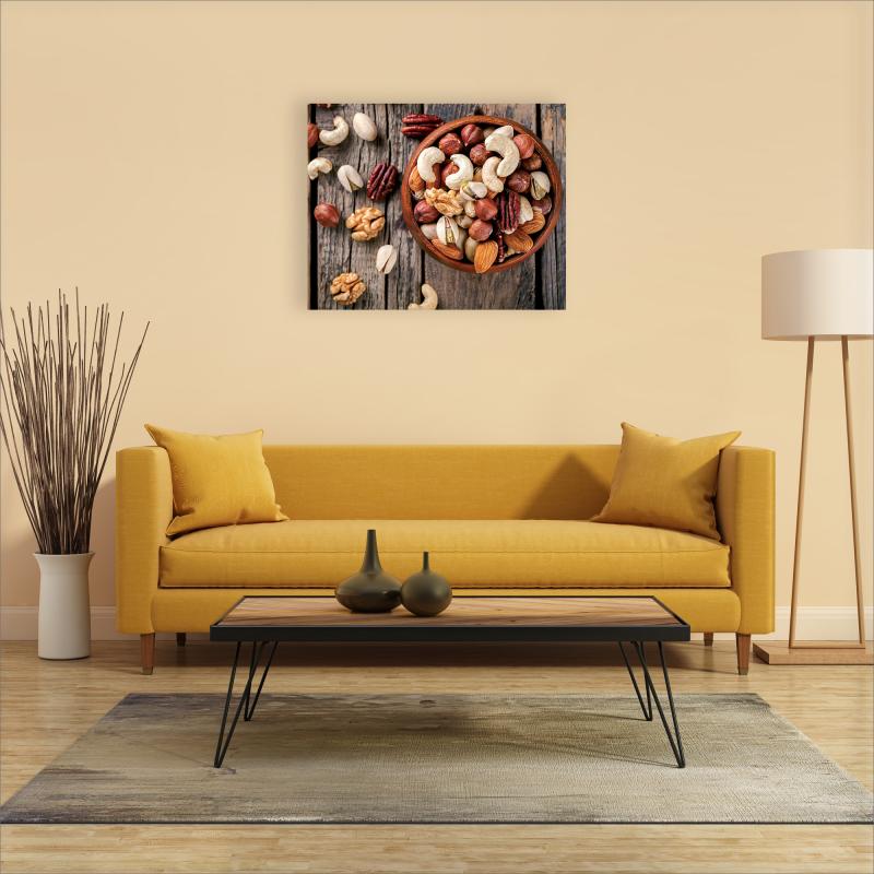 Картина без рамы «Тарелка с орехами» 40х50 см