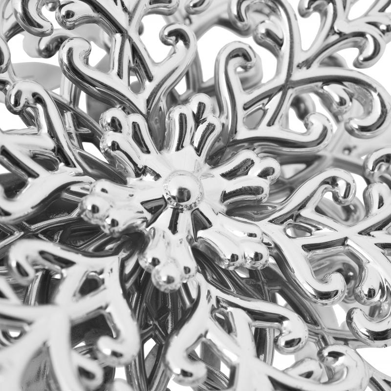 Украшение ёлочное «Снежинка Кристалл», 11.5 см, гальванизированное, цвет серебристый