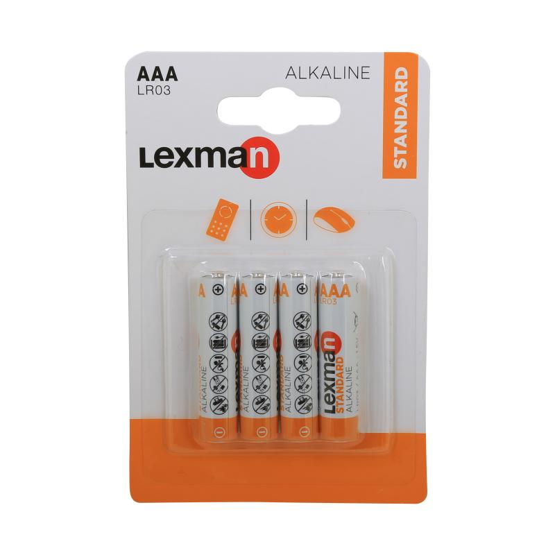 Алкалин батареясы Lexman Standard AAA (LR03) 4дана