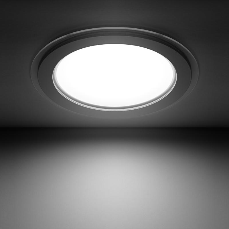 Светильник встраиваемый светодиодный круглый Gauss 18 Вт, стекло, свет нейтральный