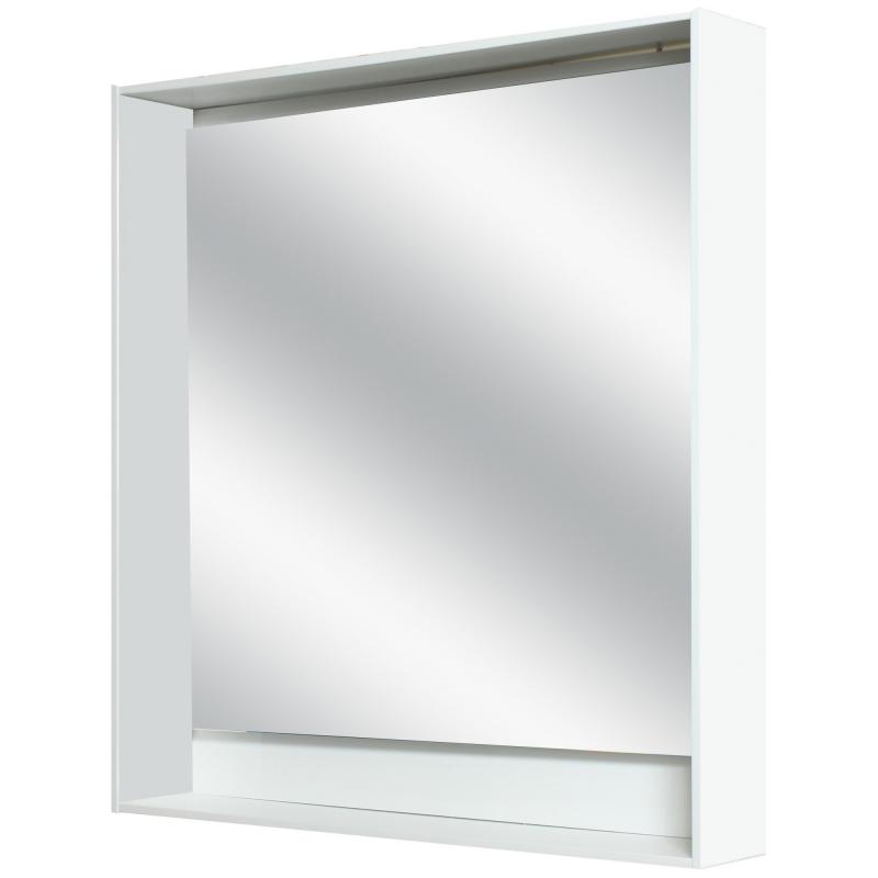 Зеркало для ванной Aquanet Мокка с подсветкой 58x83 см цвет белый глянец