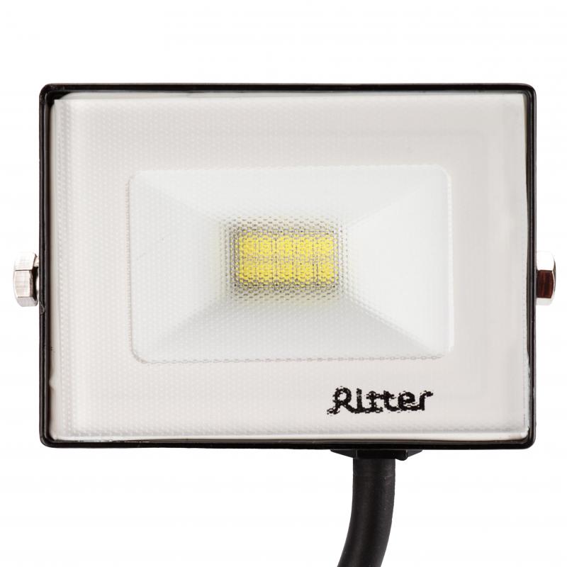 Прожектор жарықдиодты көшелік Ritter Profi 53405 5 10 Вт 1000 Лм 180-240В суық ақ жарық 6500К IP65 қара