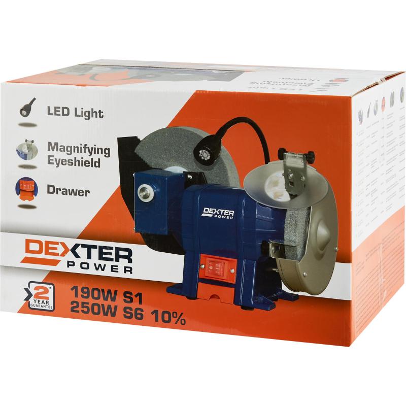 Станок точильный Dexter 250BG2-400.002, 250 Вт, 150-200 мм