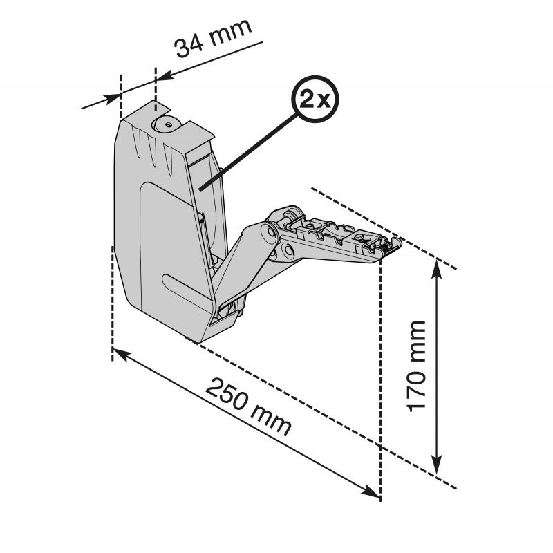 Подъёмно-откидной механизм FreeFlap mini-B