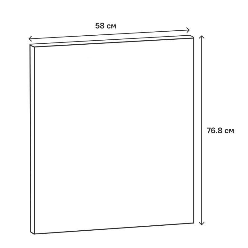 Фальшпанель для шкафа Delinia ID Реш 58x76.8 см МДФ цвет белый