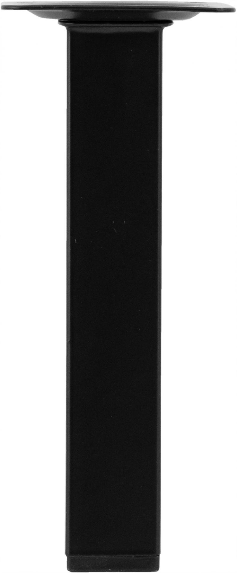 Ножка квадратная 150х25 мм сталь максимальная нагрузка 50 кг цвет черный