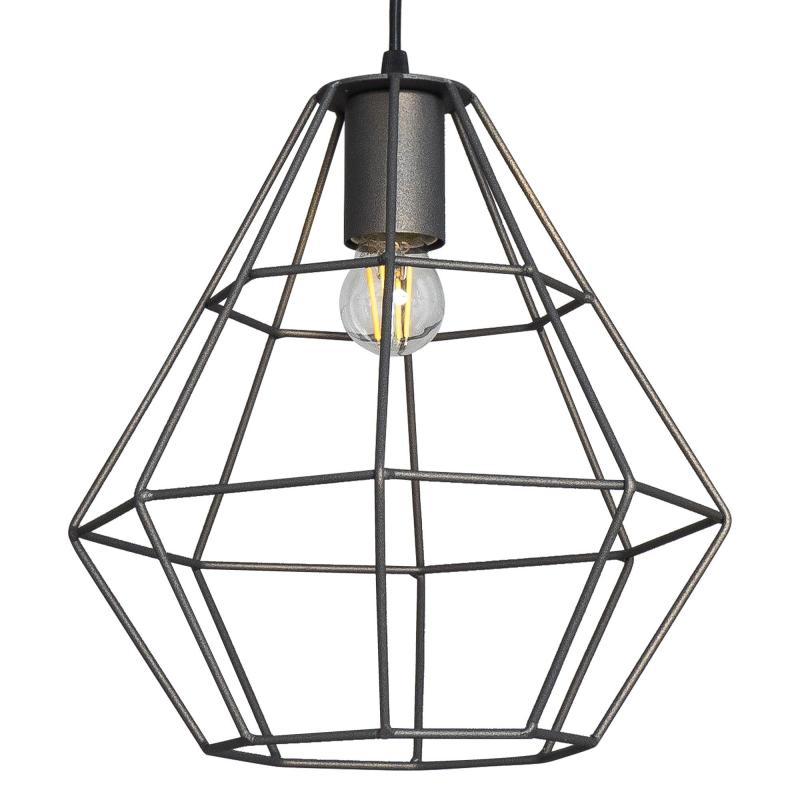 Подвесной светильник Vitaluce Orso grey 1 лампа 3м² Е27 цвет бронзовый графит