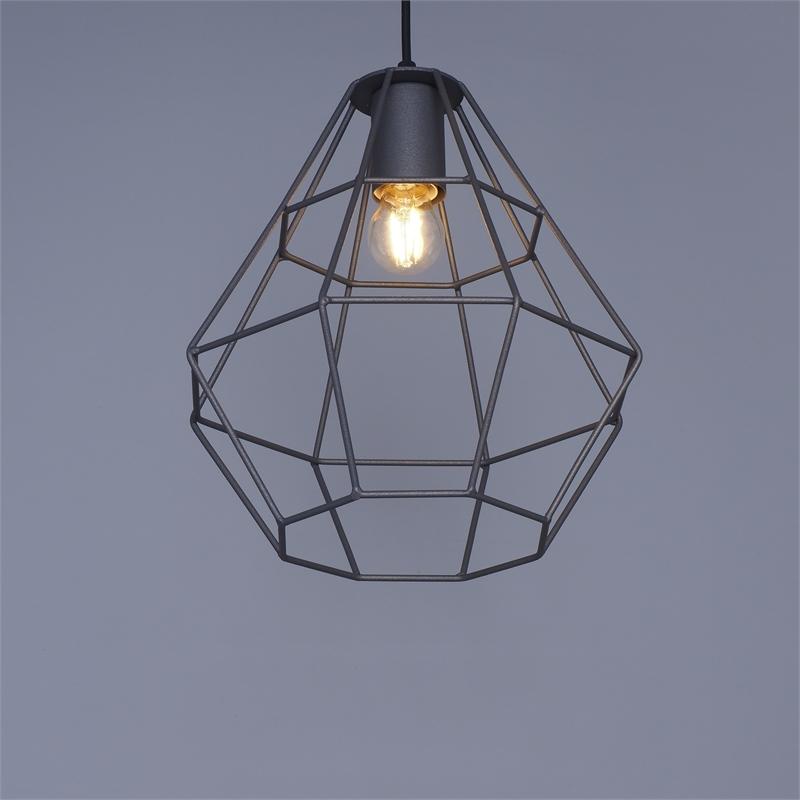 Подвесной светильник Vitaluce Orso grey 1 лампа 3м² Е27 цвет бронзовый графит