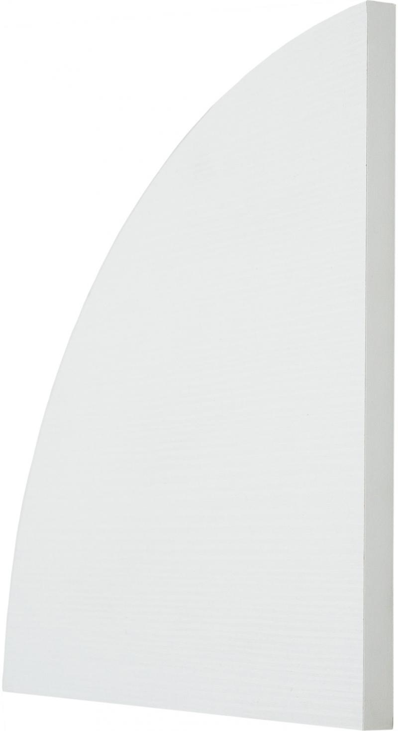 Полка мебельная закруглённая секторальная 35x35x1.6 см ЛДСП цвет белый премиум