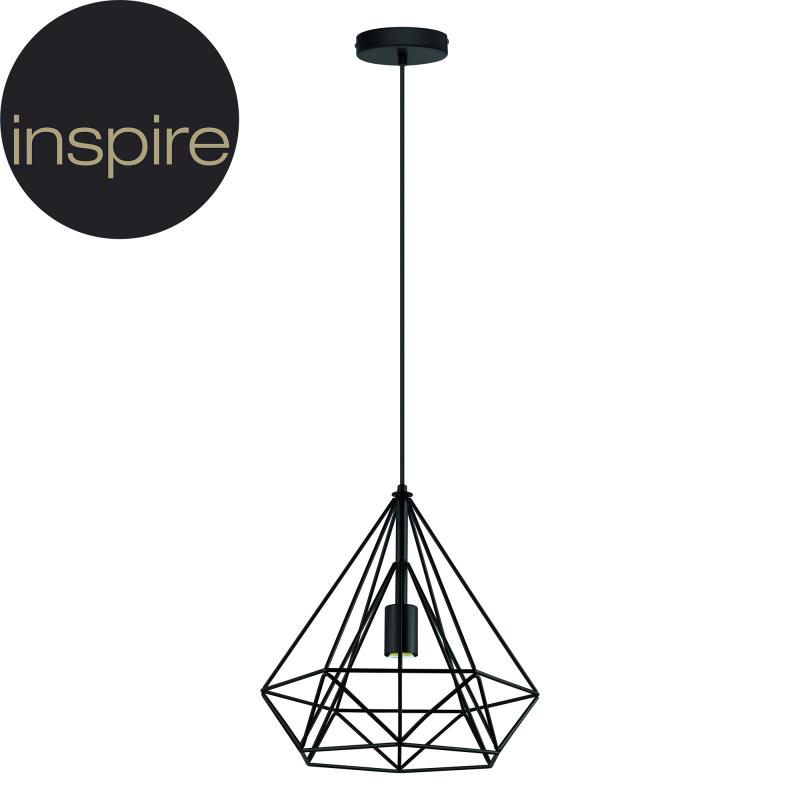Светильник подвесной Inspire Byron 1 лампа 3 м² цвет чёрный