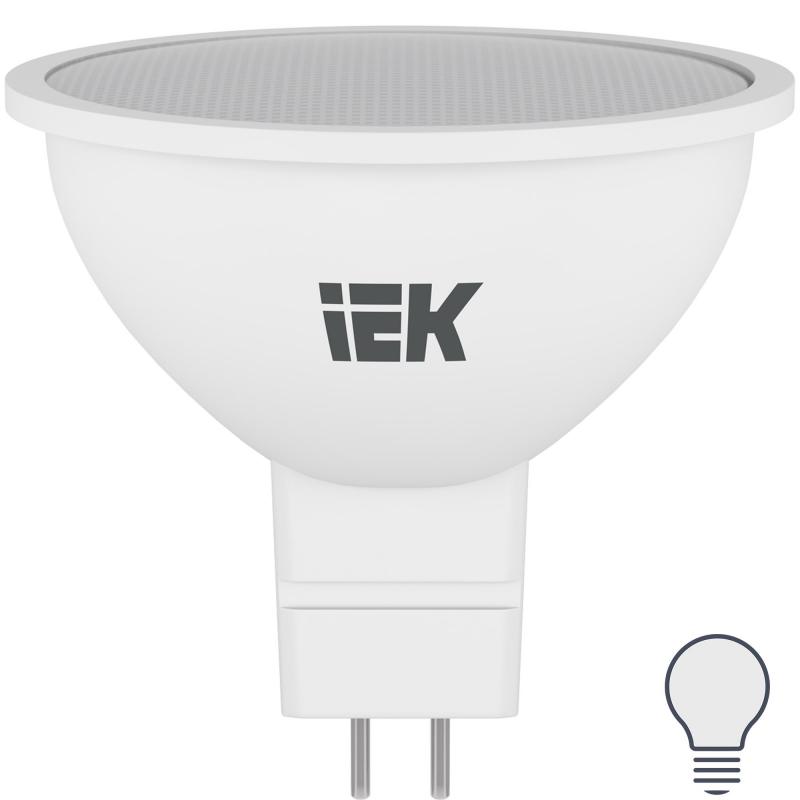 Лампа светодиодная MR16 IEK Софит GU5.3 7 Вт 4000 К свет холодный белый