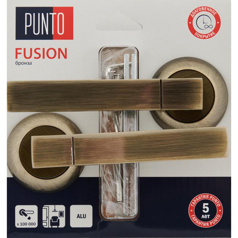 Дверные ручки Punto Fusion, без запирания, цвет бронза