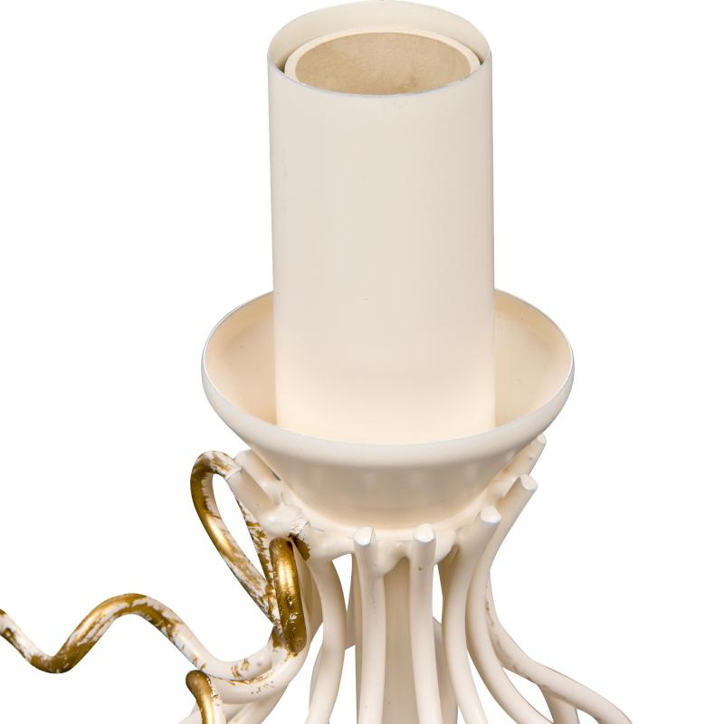 Основание настольной лампы Vitaluce Мелодия 1 лампа 3м² Е14 цвет бело-бежевый матовый с золотом