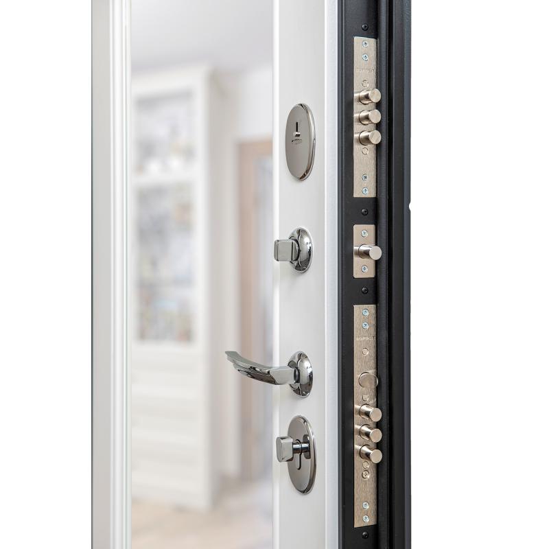 Дверь входная металлическая Порта Р-3 Graphite Pro/ Super White 880 мм правая