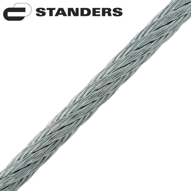 Трос стальной оцинкованный  DIN 3055 4 мм цвет серебро, 50 м/уп. STANDERS