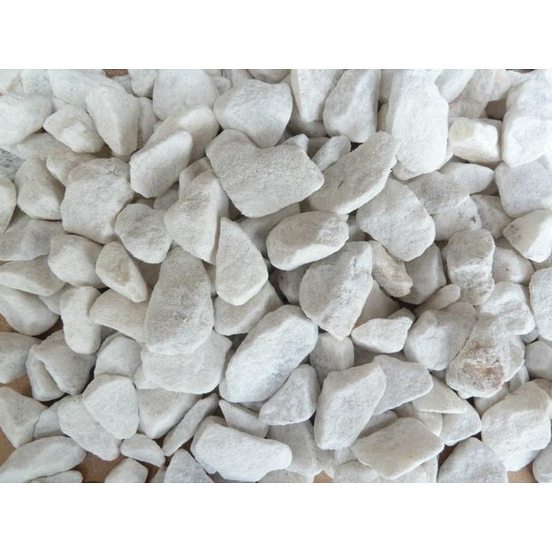 Каменная крошка декоративная Мраморная 13 кг 10-20 мм цвет белый
