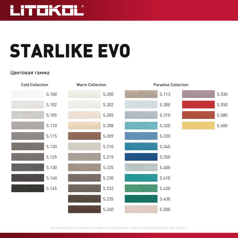 Затирка эпоксидная Litokol Starlike Evo S.110 цвет серый жемчуг 2 кг