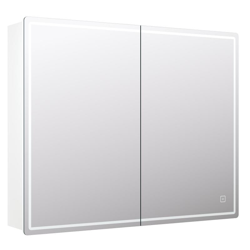 Шкаф зеркальный подвесной Vigo Look с подсветкой 80x80 см цвет белый