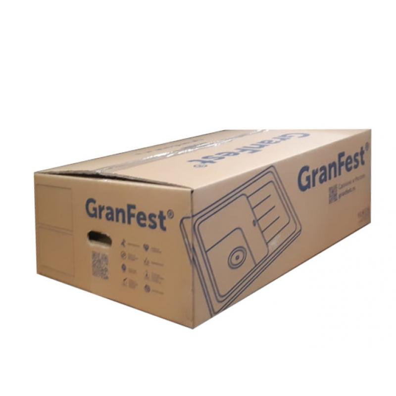 Жуғыш ойып орнатылатын Granfest QUADRO GF-Q-650L тікбұрышты 68х50 см тереңдігі 19 см мәрмәр түсі маренго
