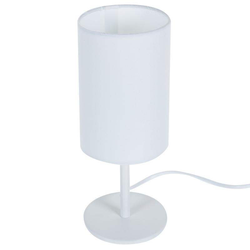 Настольная лампа Inspire Nice база 1 лампа E14x40 Вт, металл/ткань, цвет белый