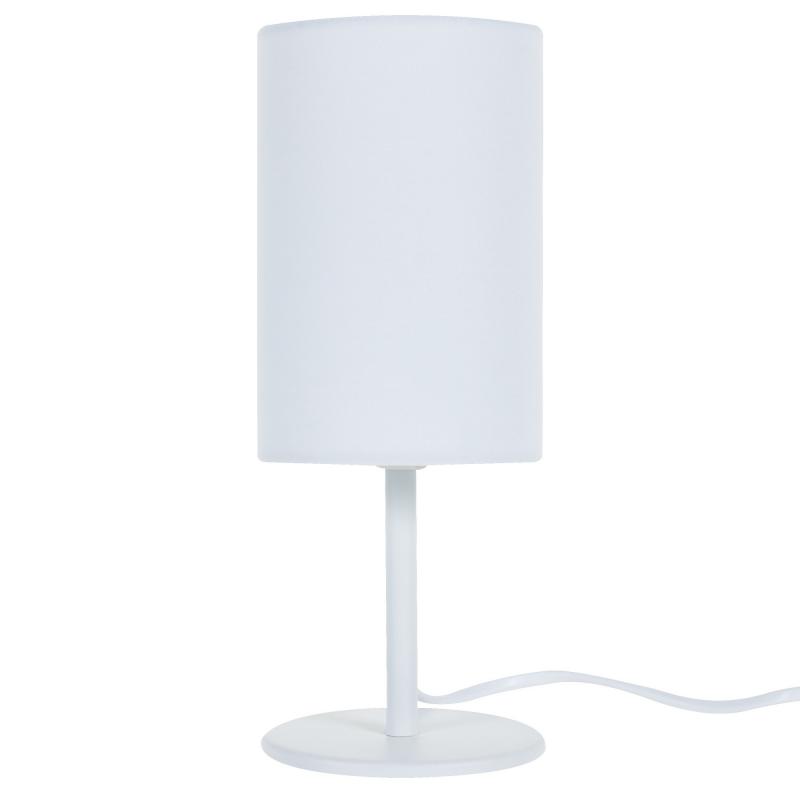 Настольная лампа Inspire Nice база 1 лампа E14x40 Вт, металл/ткань, цвет белый
