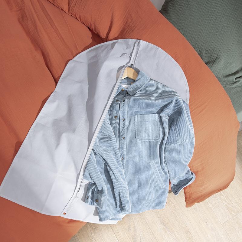 Чехол для одежды Spaceo 60x90 см текстиль цвет серый