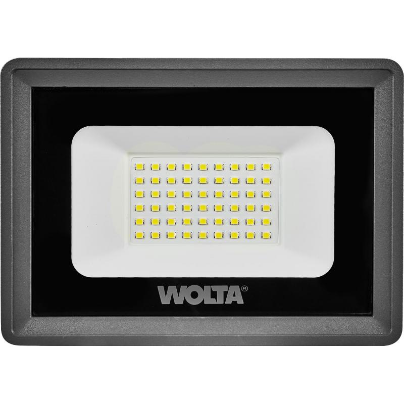 Прожектор светодиодный уличный Wolta 50 Вт 5700К IP65 нейтральный белый свет