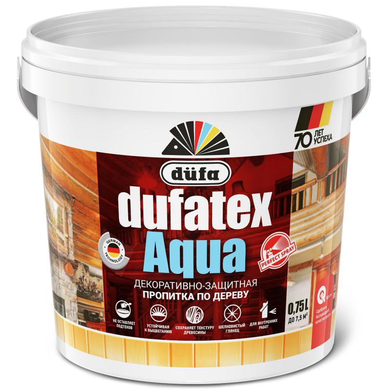 Сіңдірме ағашқа арналған сулы Dufatex aqua 0.75 л түсі ақ