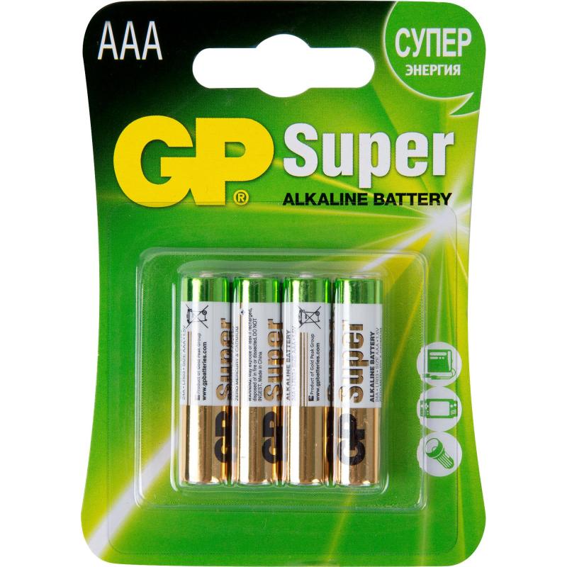 Алкалин батареясы GP AAA 24 А 4 дана