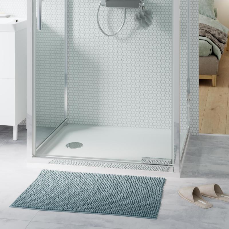 Коврик для ванной комнаты Sensea Easy 50x80 см цвет серо-голубой