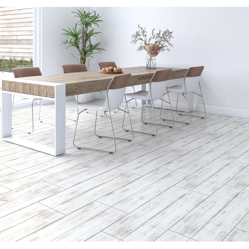 Керамогранит LB Ceramics Клэпборд 19.9x60.3 см 0.96 м² күңгірт түсі ақ