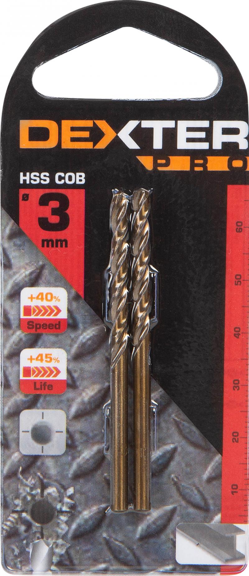 Сверло по металлу HSS-Co Dexter Pro 113-01407, 3х61 мм