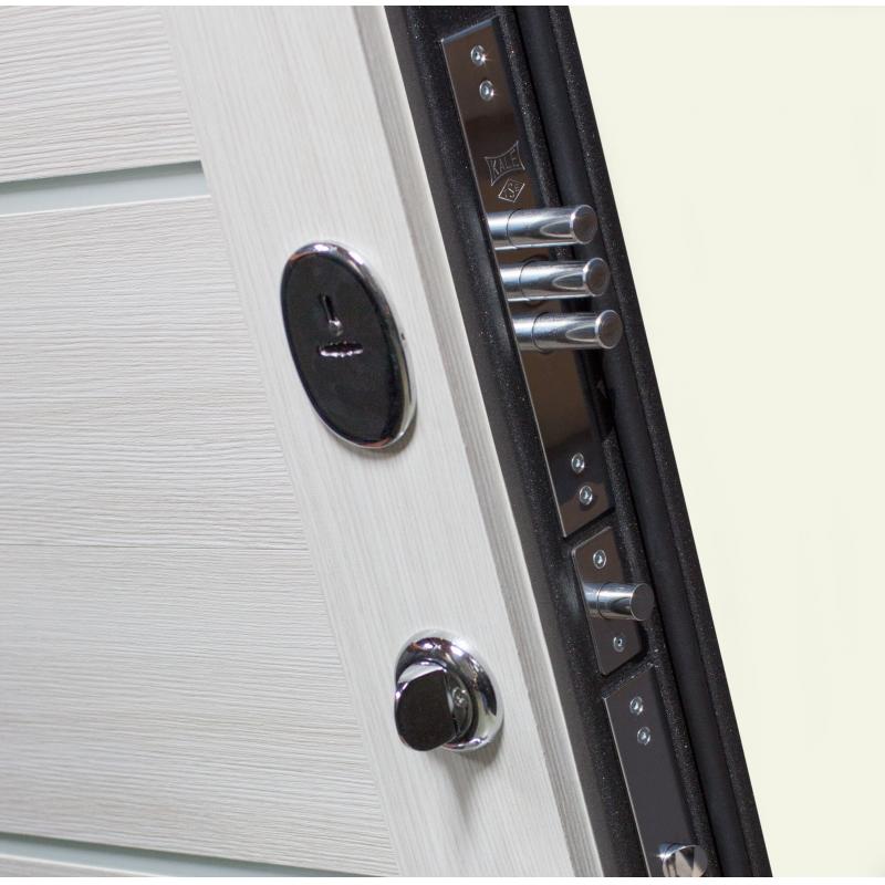 Дверь входная металлическая «Гарда Муар», 960 мм, левая, цвет лиственница бежевая