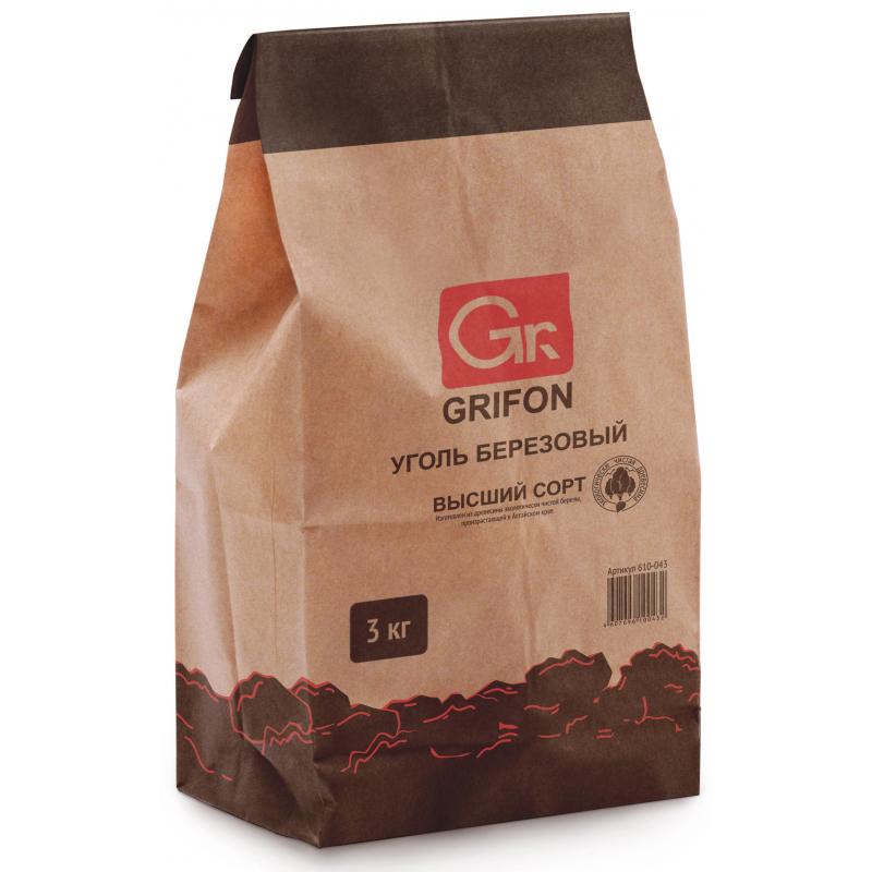Уголь древесный берёзовый Grifon 3 кг