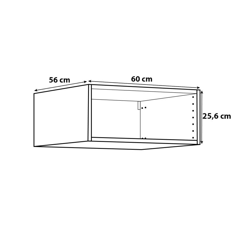 Қаңқа аспалы Delinia 60x26x56 см ЛАЖП түсі ақ