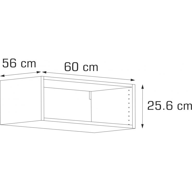 Қаңқа аспалы Delinia 60x26x56 см ЛАЖП түсі ақ