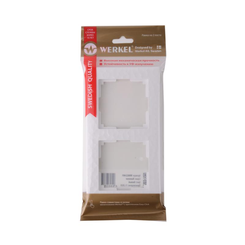 Рамка для розеток и выключателей Werkel Hammer W0022401 2 поста цвет белый