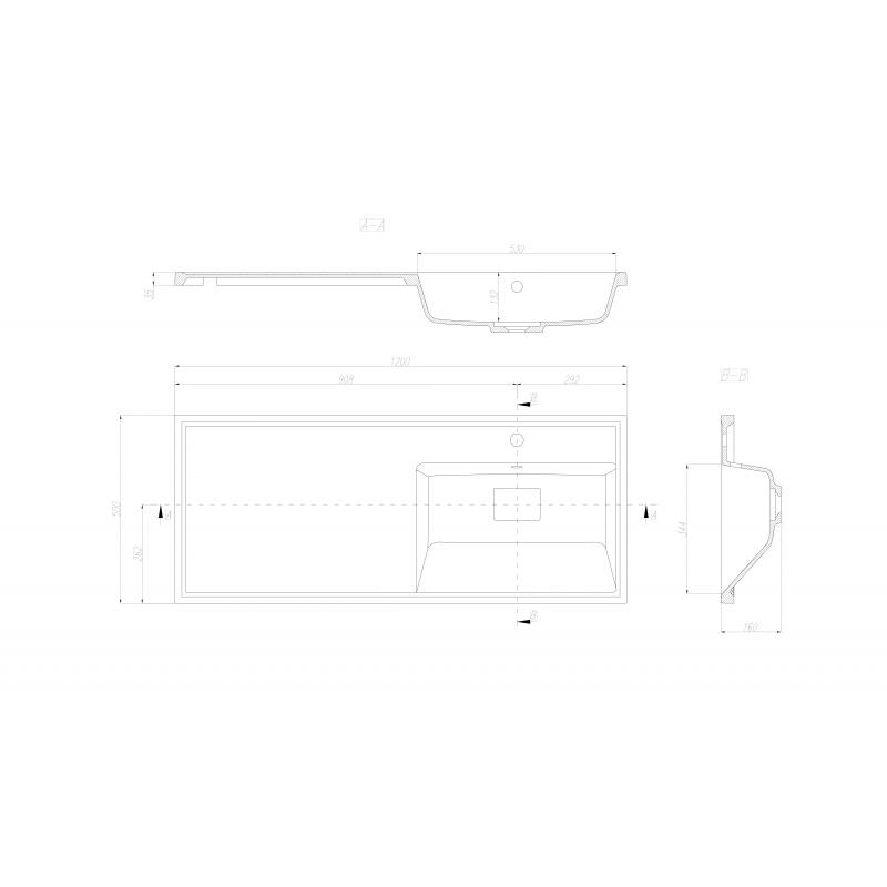 Шұңғылша Aquaton Лайн 1200 оң, графит