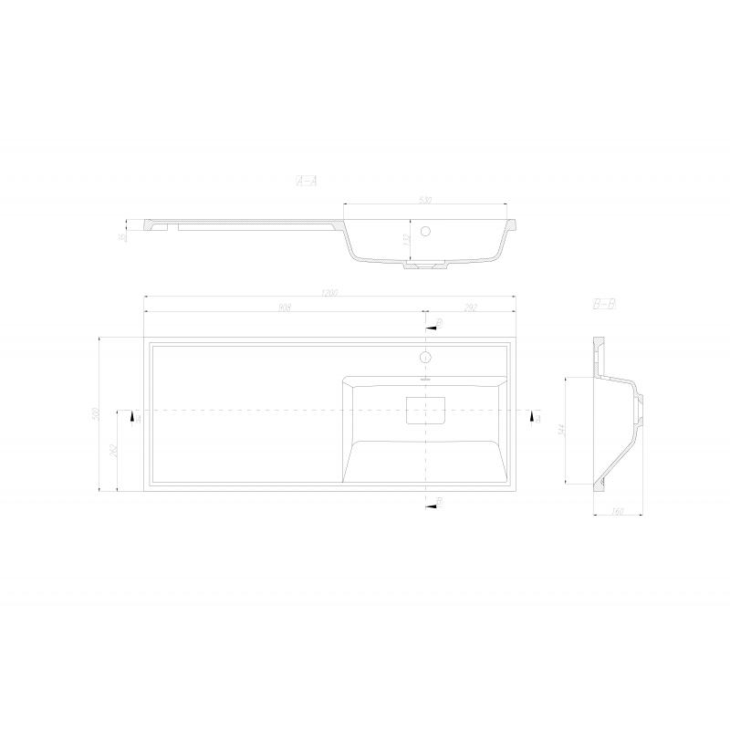 Шұңғылша Aquaton Лайн 1200 оң, графит