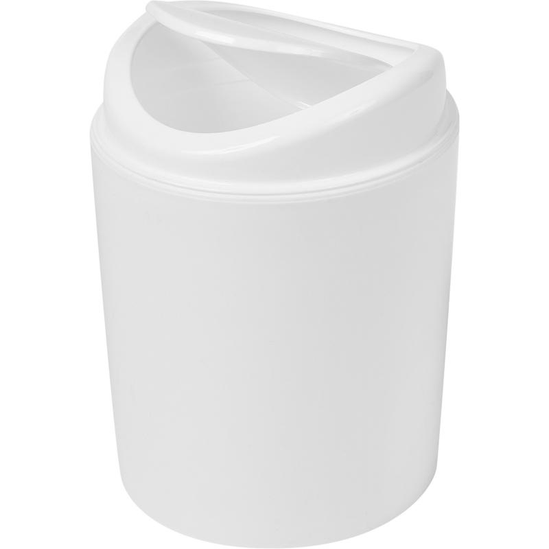 Контейнер для мусора 1 л с крышкой цвет белый